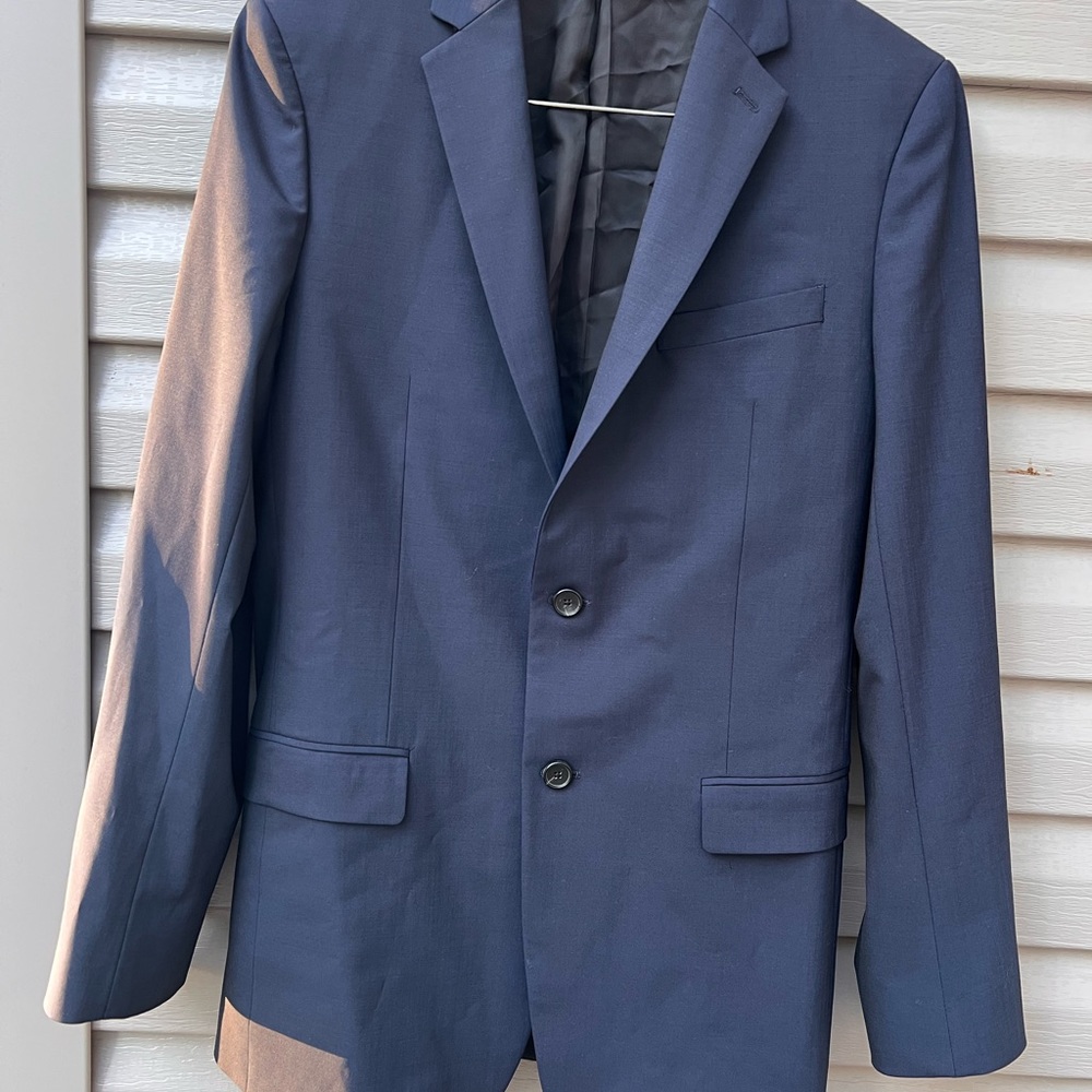 Theory Mens Wellar New Tailor 2 Two Button Blazer Jacket, Blue, 40 Long